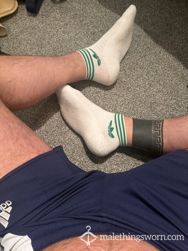 Adidas White Dirty Socks Size 6-9