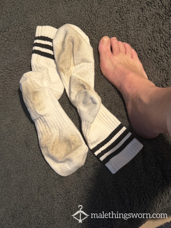 Adidas White Socks (pealed Off My Feet)