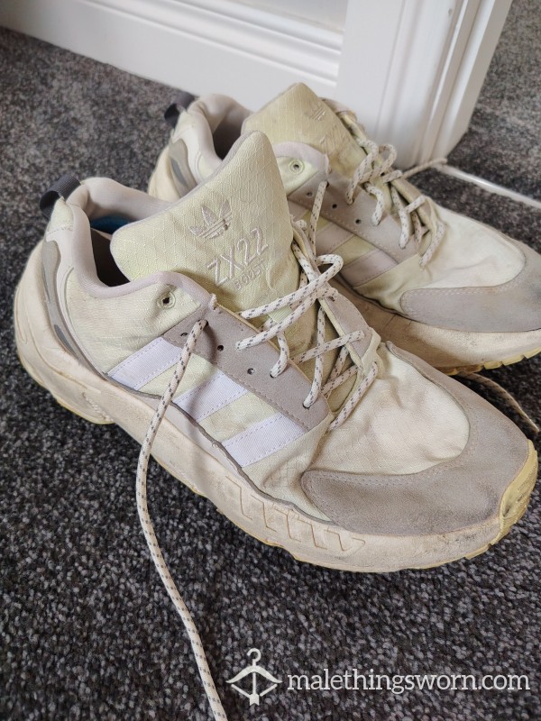 Filthy Gym Shoes Well-Worn With Strong Scent