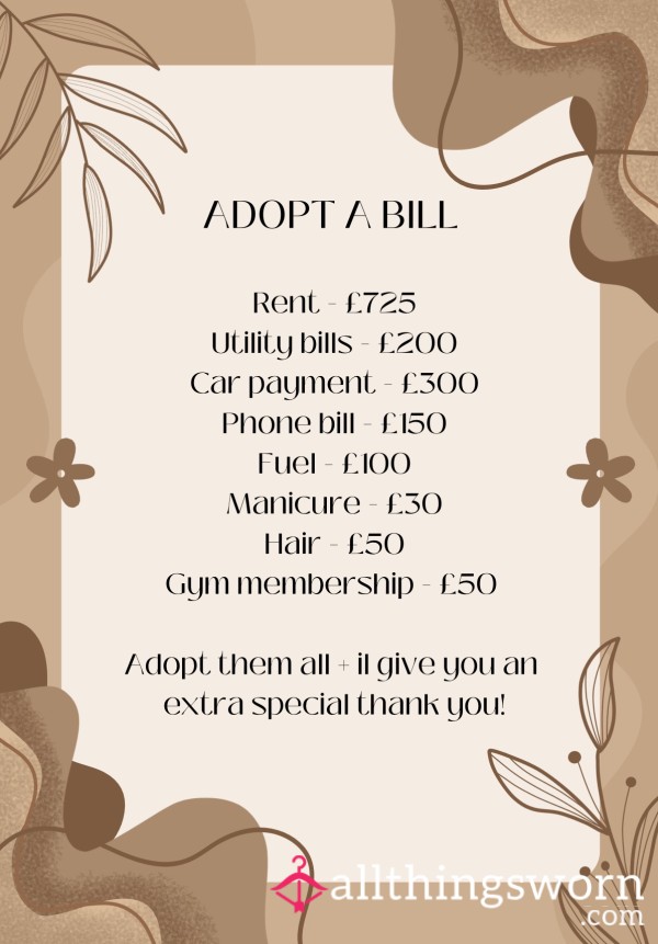 Adopt A Bill 👸🏼