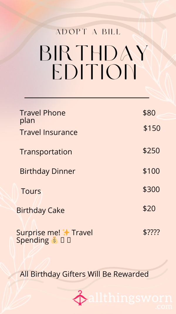Adopt A Bill 41st Bday Edition! 💕