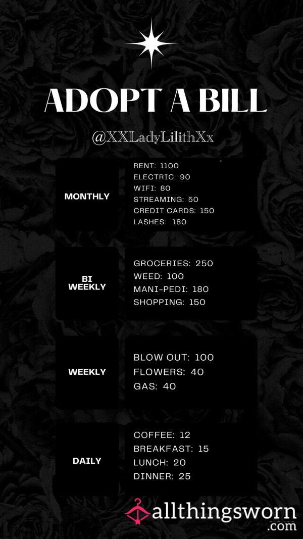 💲🖤Adopt A Bill🖤💲