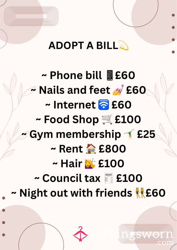 Adopt A Bill 🌸