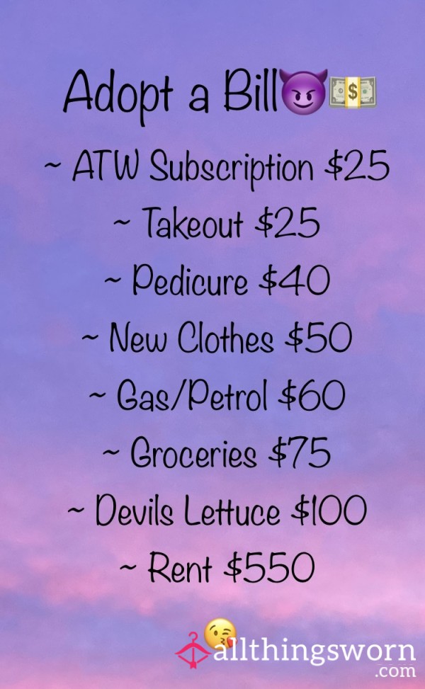 Adopt A Bill For Gurty😈💵💋
