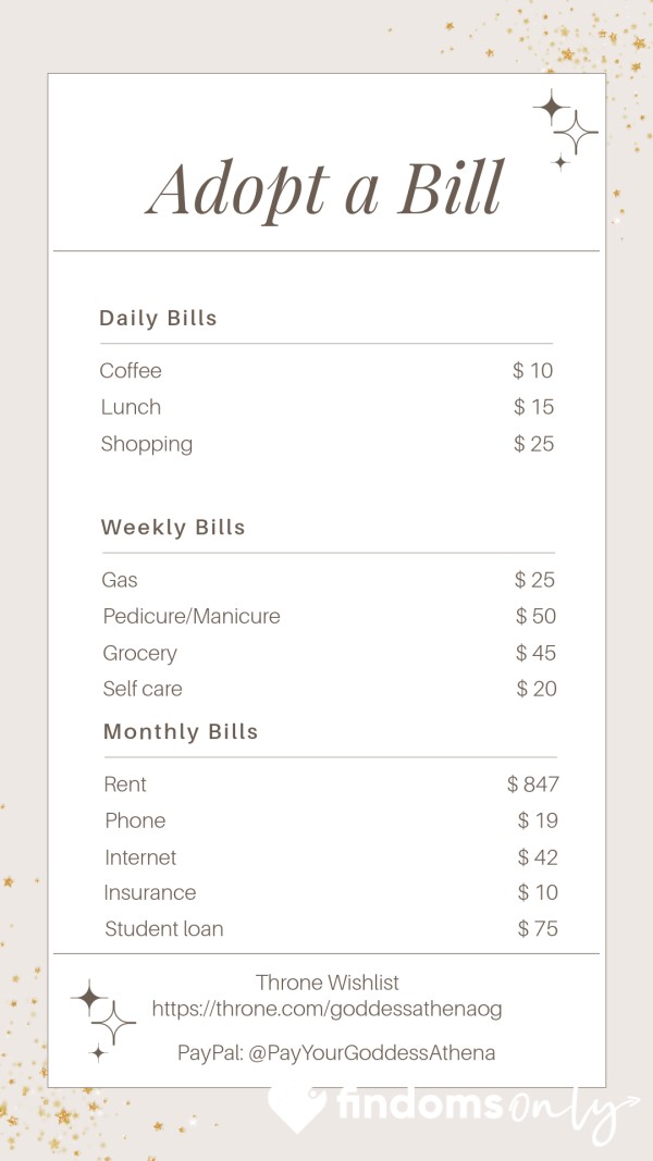 Adopt A Bill From The Great Goddess ✨️