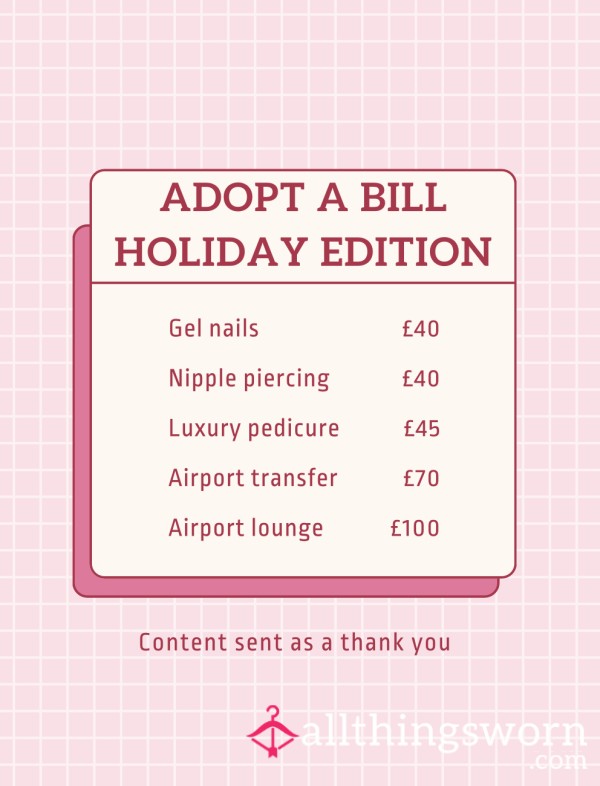 Adopt A Bill Holiday Edition ☀️