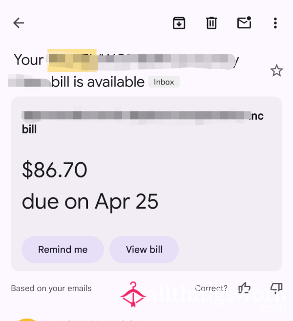 Adopt A Bill ! Internet Due!