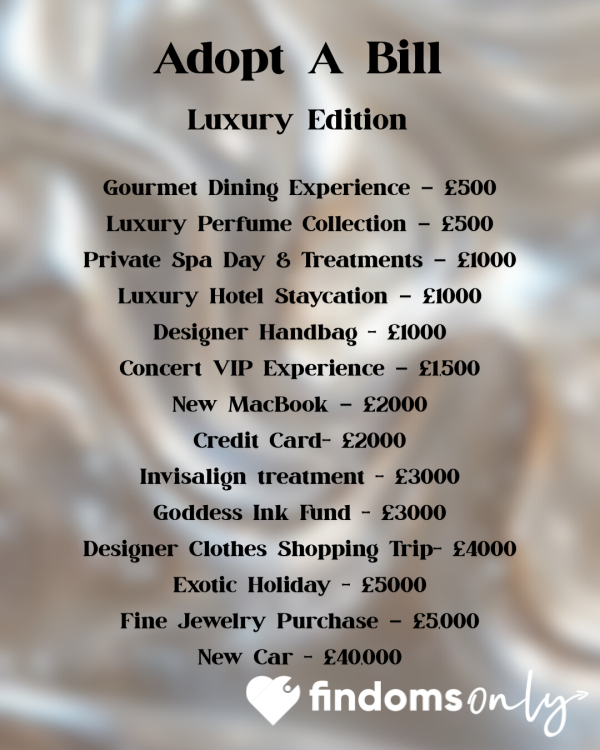 Adopt A Bill 💸 (Luxury Edition)