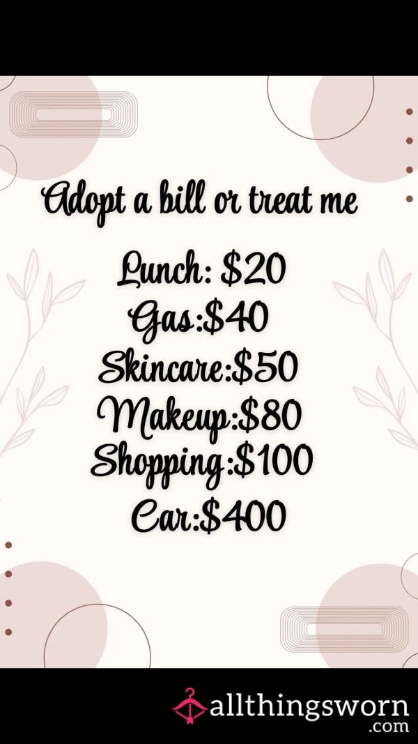 ❤️adopt A Bill Or Treat Me❤️