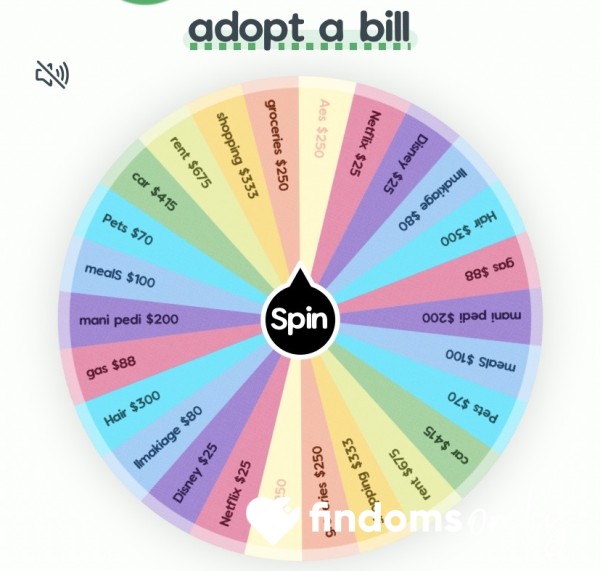 Adopt A Bill Spin The Wheel