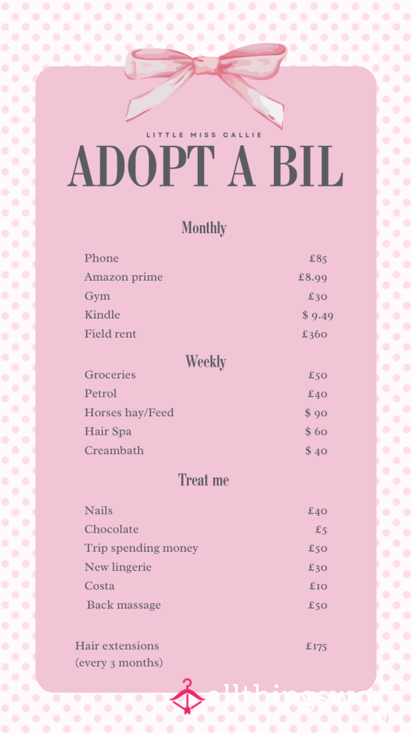 Adopt A Bill – Spoil Your Soft Princess 👑