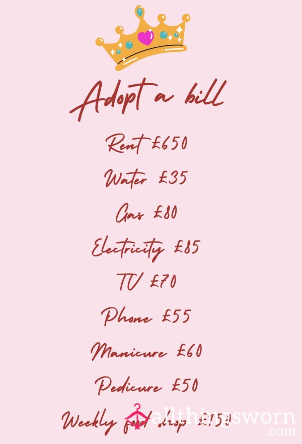 Adopt A Bill - Take Care Of Your Princess 👸🏼