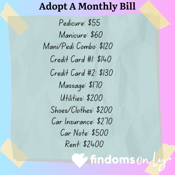 Adopt A Monthly Bill 💵