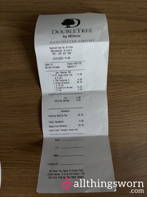 Adopt A My Airport Meal Bill