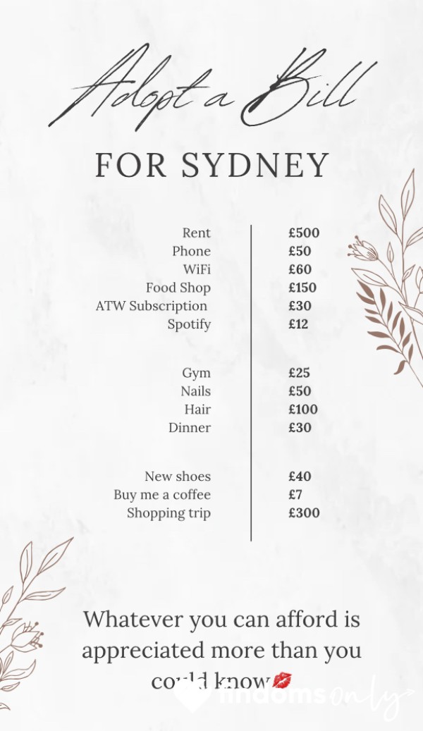 Adopt Sydney's Bills