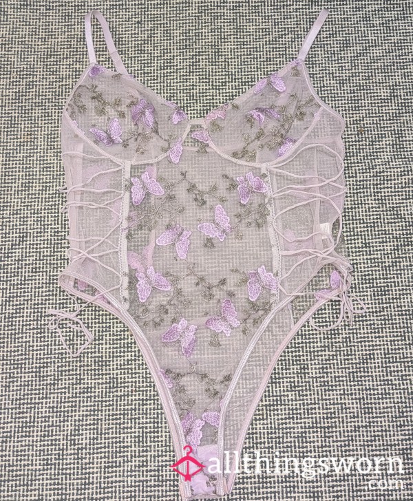 Adorable Fairy Core Lavender Lilac Sheer Teddy Lingerie 🪻🔮