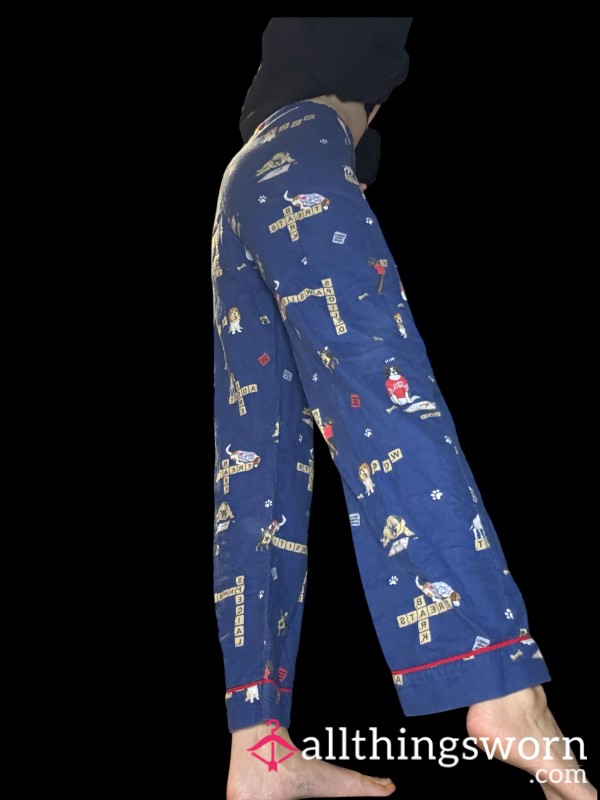 Adorable Printed Fuzzy Cotton Pajama Pants