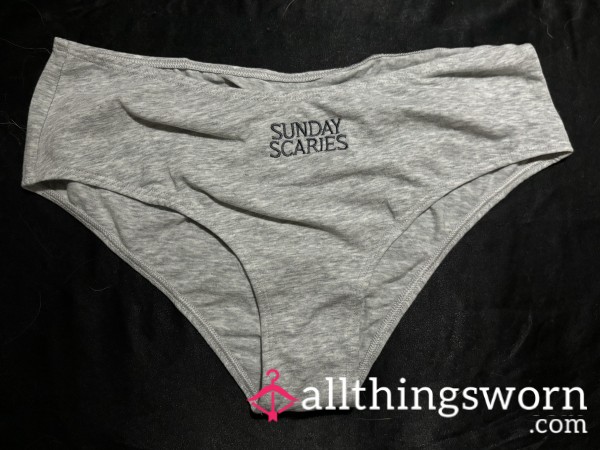 Aerie Sunday Scaries Gray Cotton Bikini Panties
