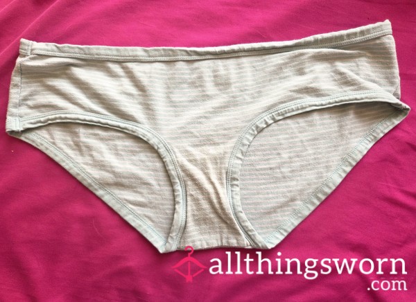 Aerie Well Worn Striped White Panties