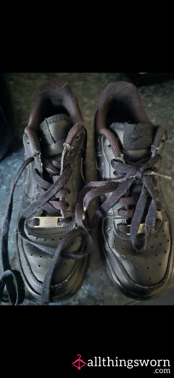 Af1 Black Well Used Size 4