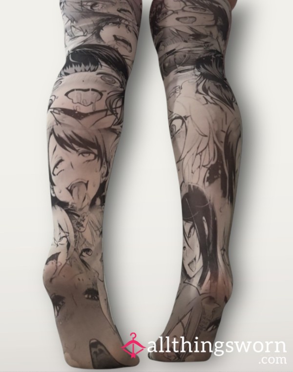 Ahegao Thigh High Stockings