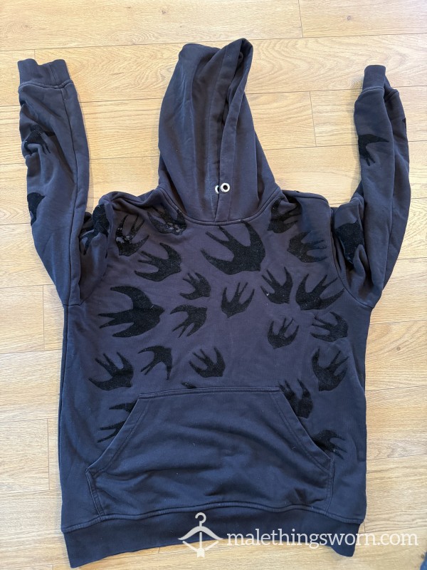 Alexander McQueen Black Hoodie – Size Large – Well Worn & Unwashed