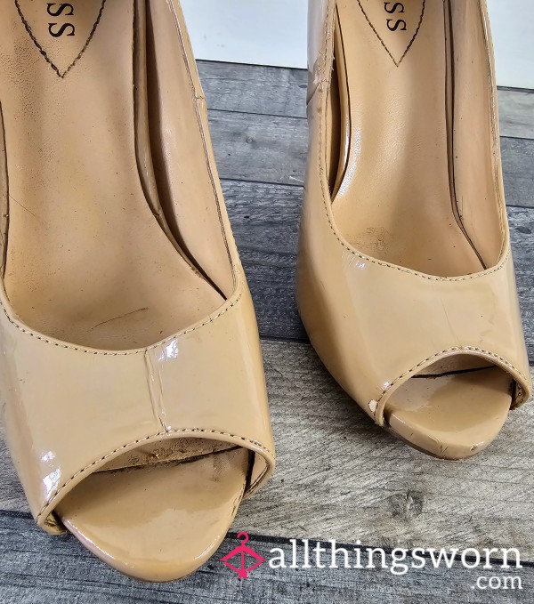 Alex's Worn Very S**y P**p Hole Heels For You Foot Fetish Lovers  Nice And Worn Just As They Should Be !!