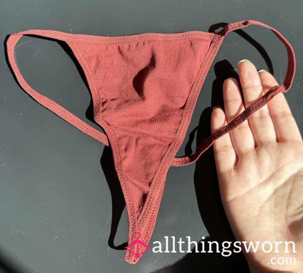 All Cotton Maroon G String