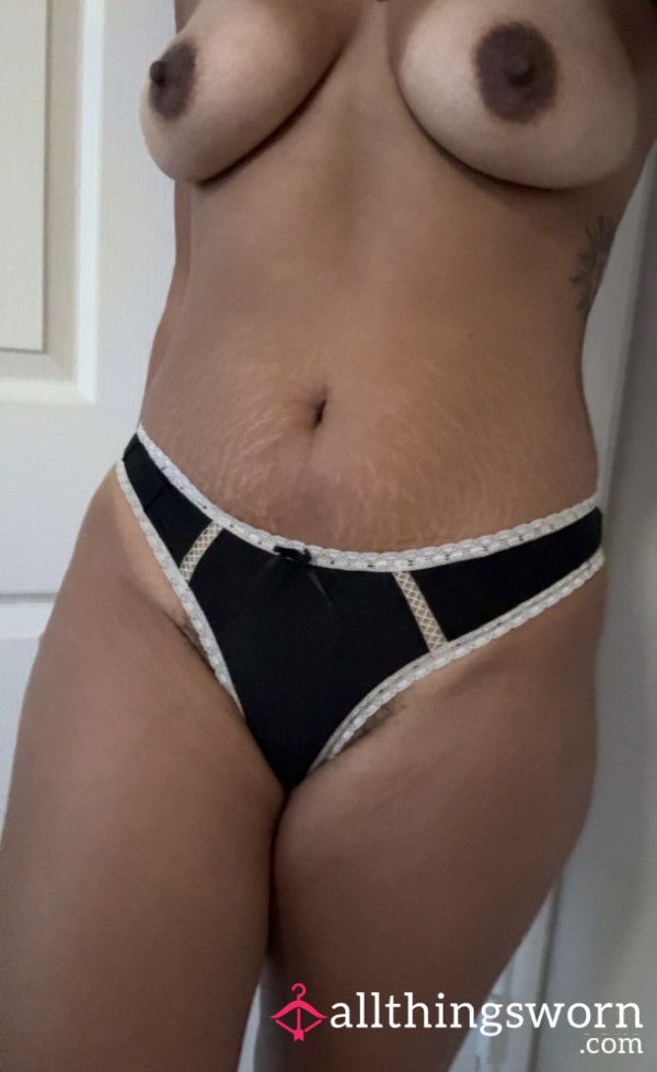 All Day Worn Black Thong