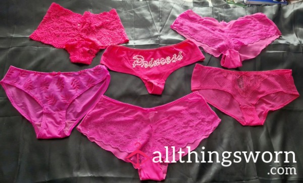 🎀 All Pink Lucky Dip - Worn Panties 🎀