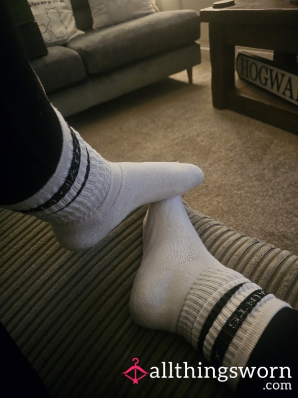 All Saints Thick Gym Socks 💋 White 💋 24hr Wear 💋 Uk Postage Included (inpost Locker) 💋 48 Hour Add On