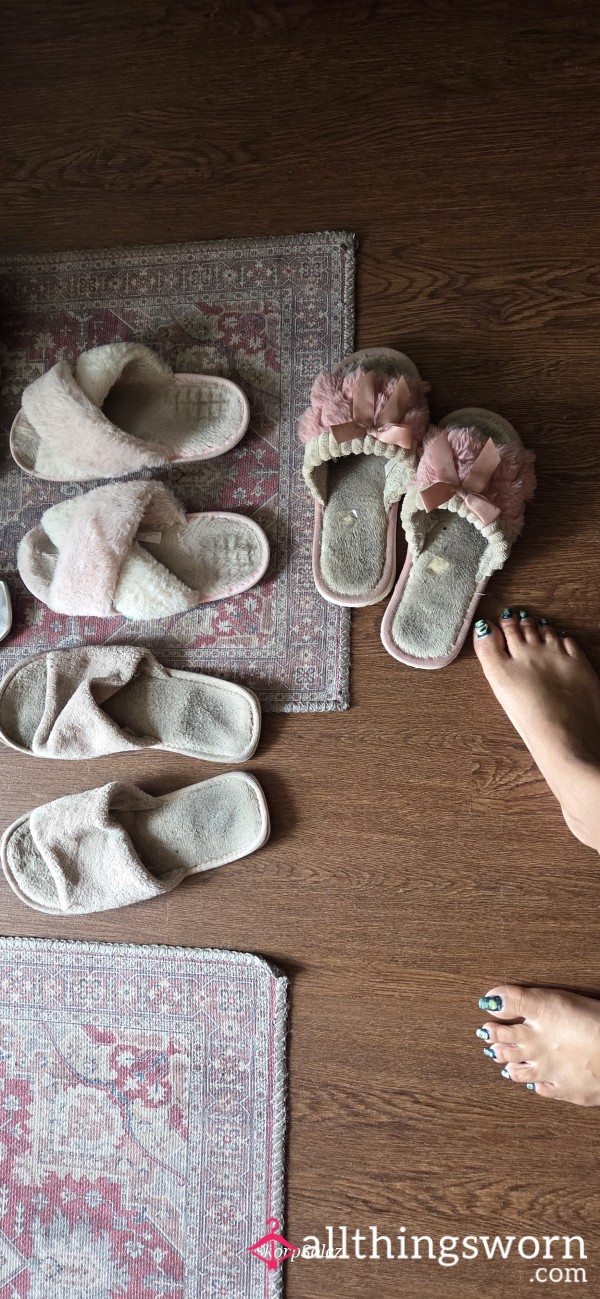All These 3 To 4 Yr Old Musty Slippers Must Go! $$ Each