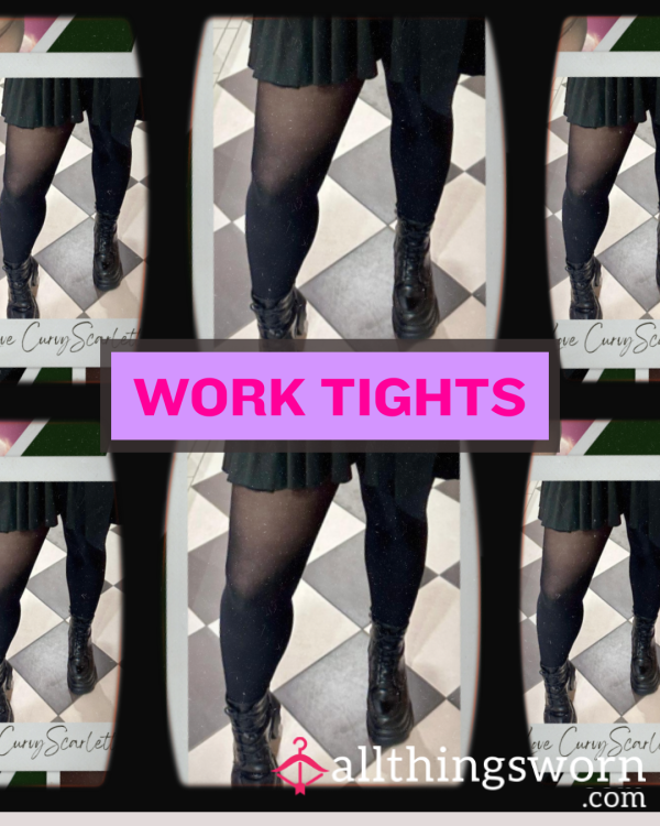 Worn Black Tights – Soft, Used & Real 🖤 (UK 16/L + Delivery Included)