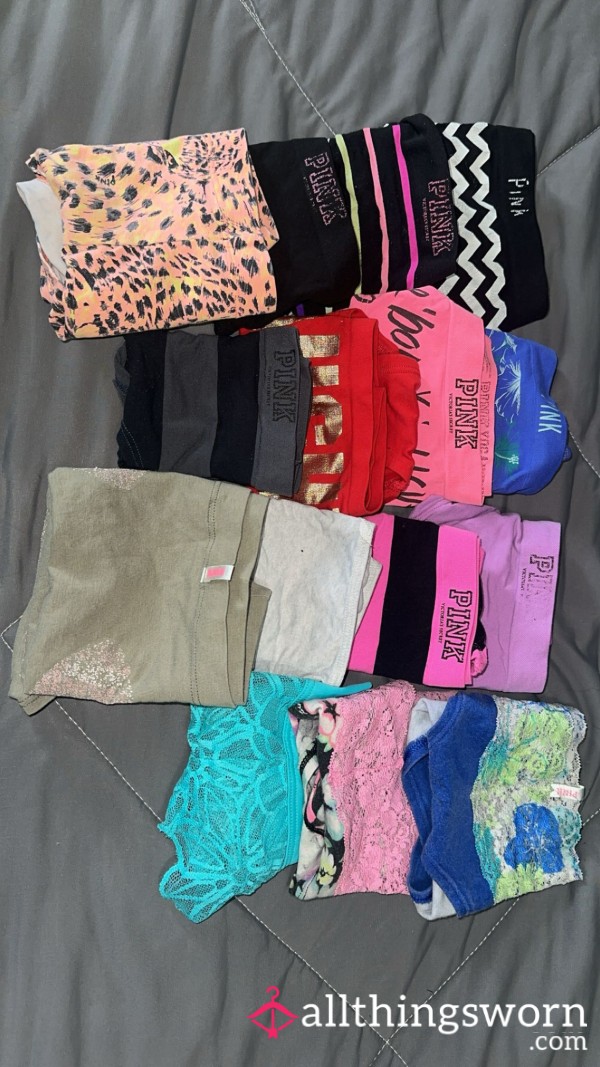 ALL VICTORIA SECRET PANTIES WELL WORN