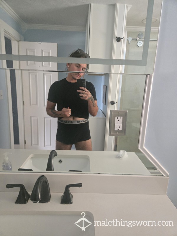 Allsaints Black Boxer Briefs Medium Worn In