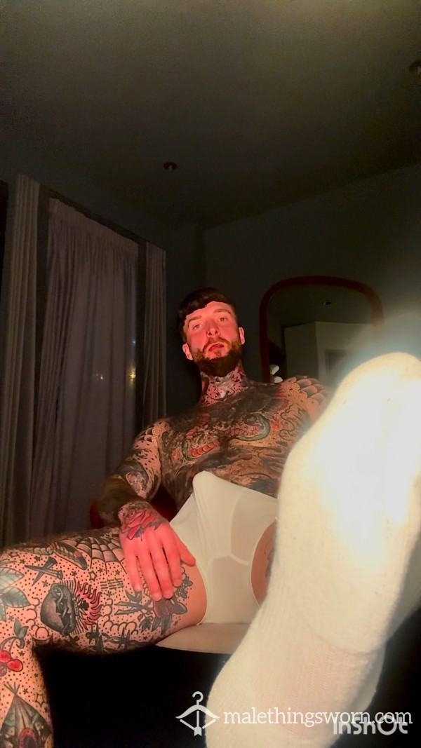 Alpha Foot Worship White Socks & Boxers 😈
