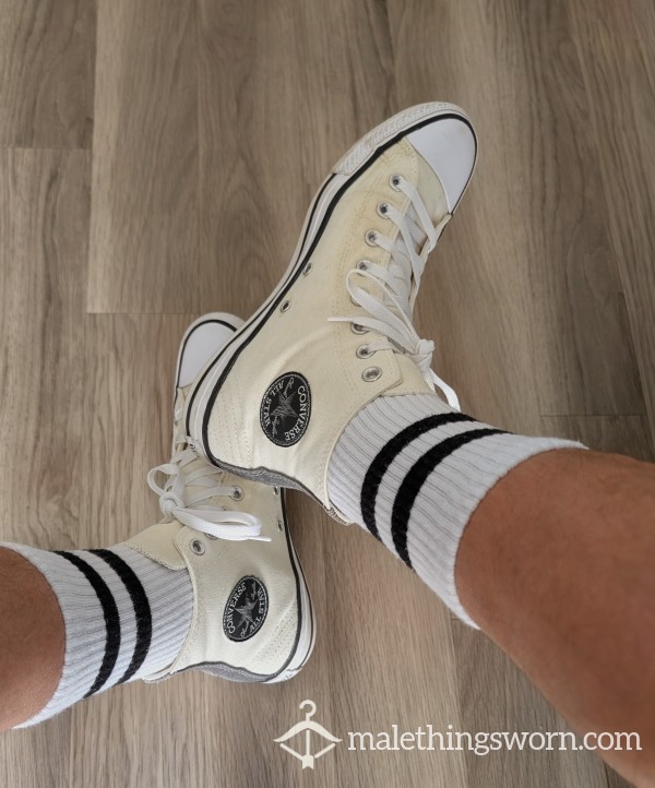 Alpha White Socks Worn With Converse 🥾🧦💪👊