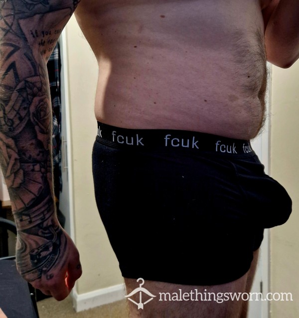 Alphas Black XL FCUK C*m Stained Boxers 😈