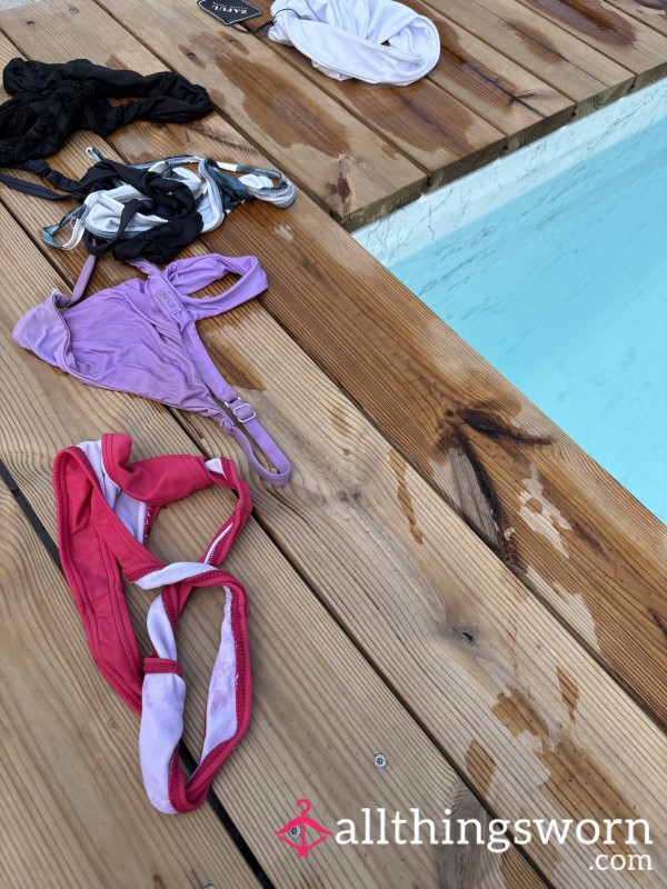 Amateur BIKINI Getragen 24h/48h/p** - NICHT Im Wa**er - Viele Bikíni Tanga Unserer Frau