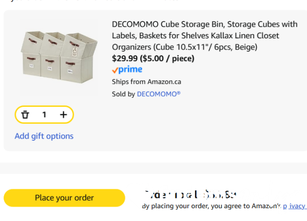 Amaz0n Basket Reimbursement