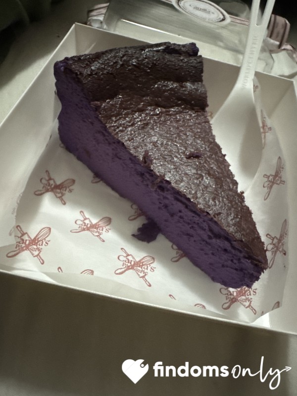 An Entire Ube Burnt Basque Cheesecake