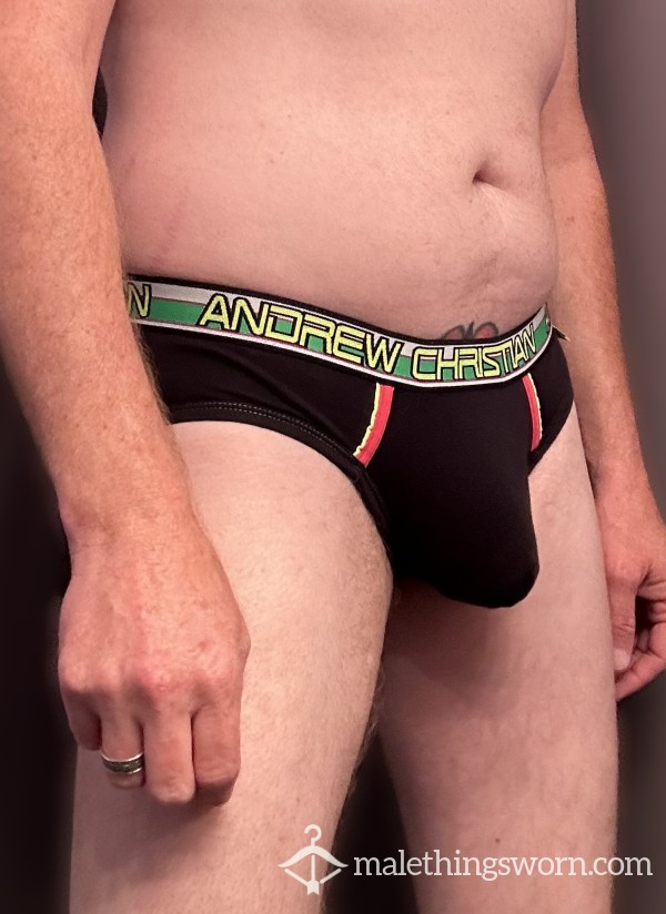 Andrew Christian Pouch Briefs - Black - Size M (81)