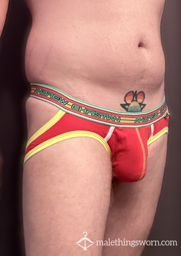 Andrew Christian Enhancing Jock Brief - Red - Size M (73)