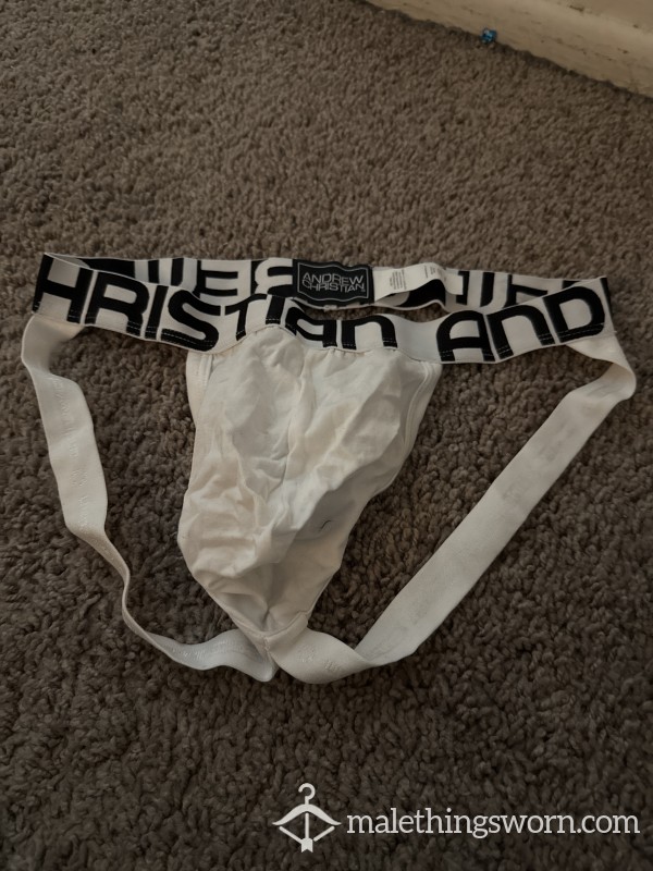 Andrew Christian White Jockstrap In Small