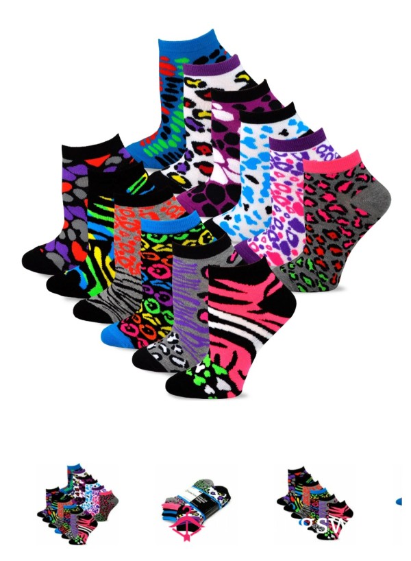 Animal Print Ankle Socks