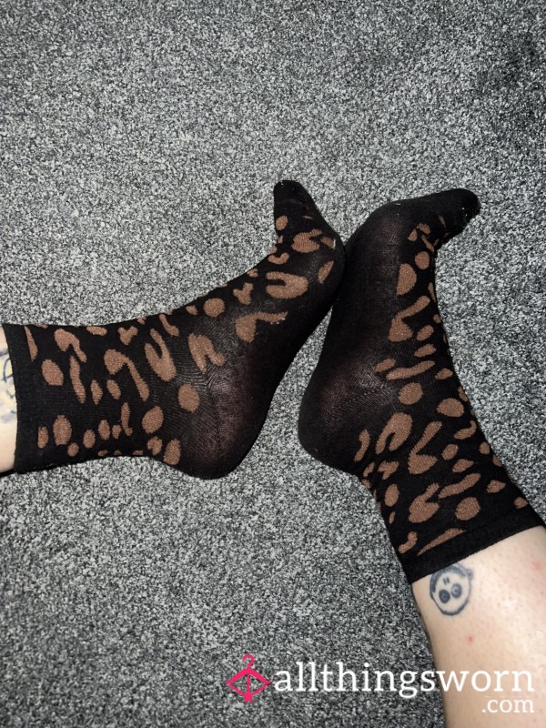Animal Print Crew Socks