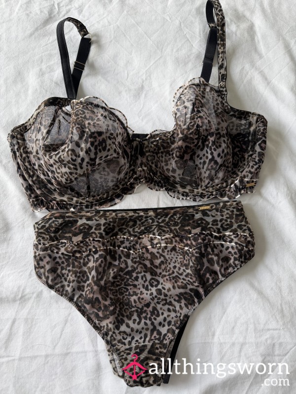 Animal Print Lingerie Set