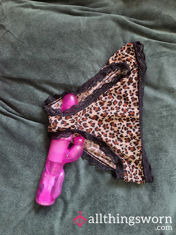 Animal Print Satin And Lace