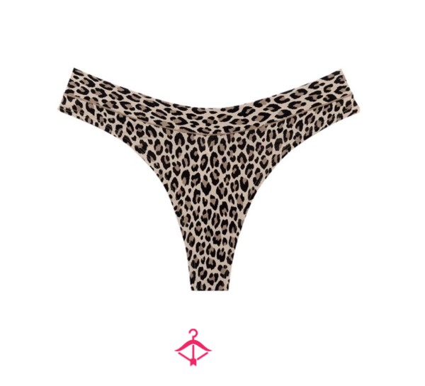Animal Print Thong