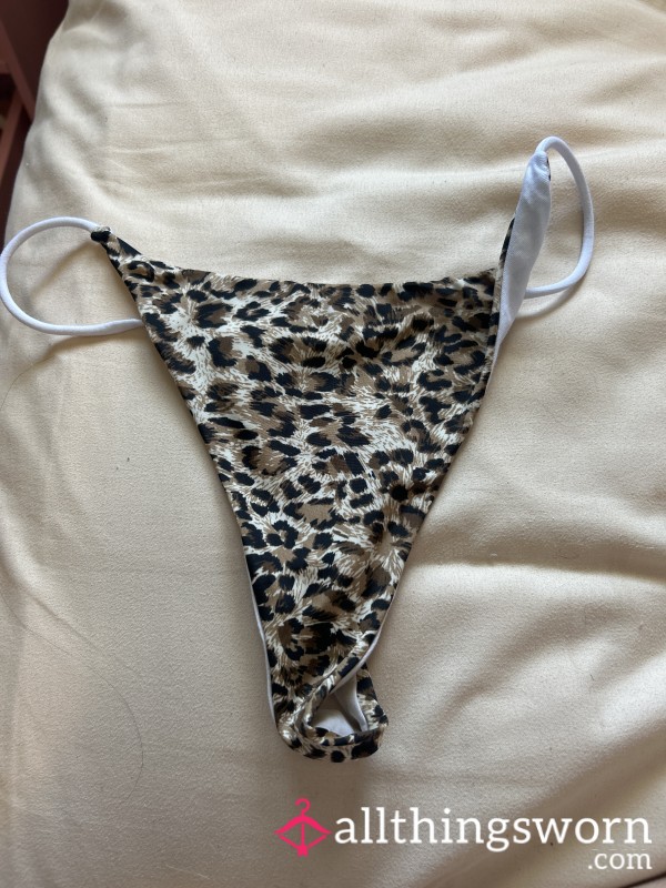 Animal Print Thong